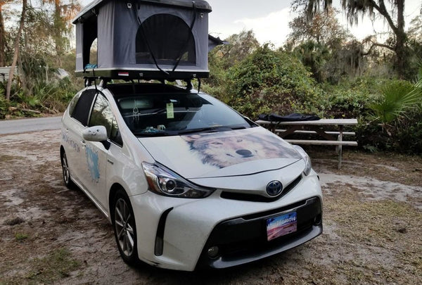 TentBox Car Roof Tent on a Toyota Prius
