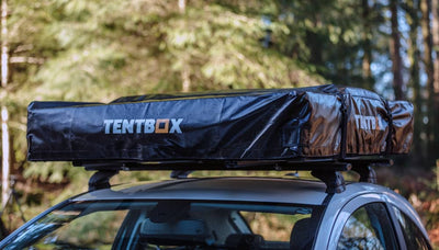 TentBox Lite 1.0 in closed position with durable PVC cover installed