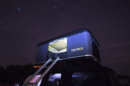 TentBox Car Roof Tent at Night