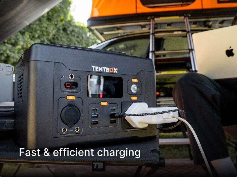 The TentBox PowerStation L offers fast and efficient charging