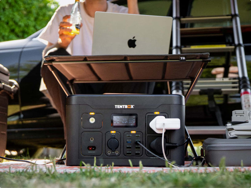 The TentBox PowerStation XL is ideal for staying powered on your next TentBoxing trip