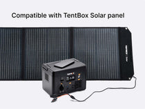 The TenBox PowerStation L is compatible with the TentBox Solar Panel