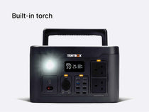 The TentBox PowerStation XL includes a built in torch to help keep evenings at camp well lit.
