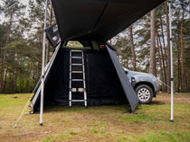 ALPCA Cargo 2.0 Living Pod - ladder extended allowing access to Cargo 2.0 without getting wet