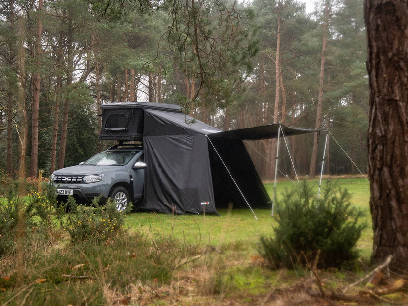 ALCPL Classic 2.0 Living Pod - in expanded position in New Forest camp ground