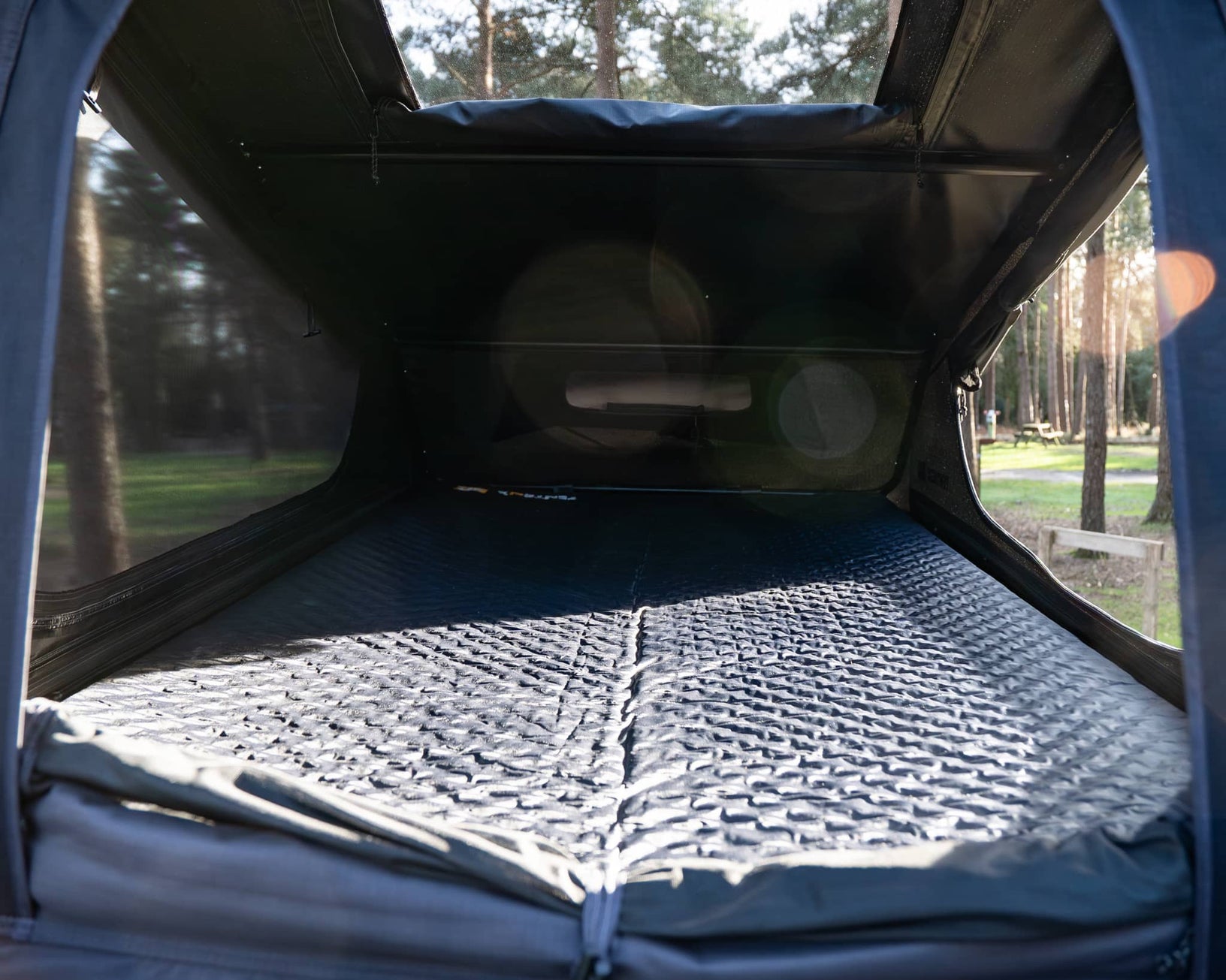 TentBox GO self-inflating mattress inside the TentBox GO