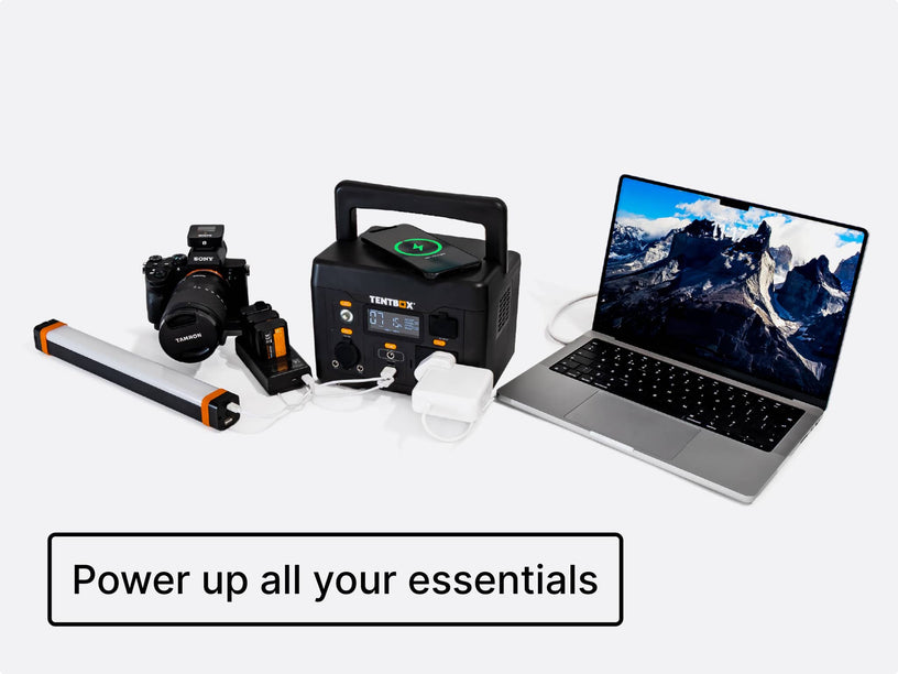 The TentBox PowerStation M is perfect for powering up all your essentials