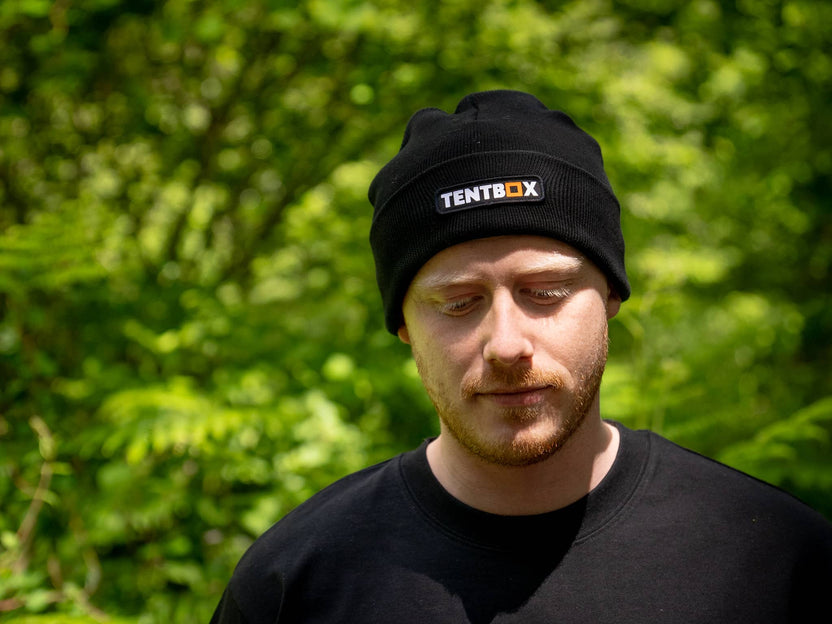 Close up view of the TentBox Beanie