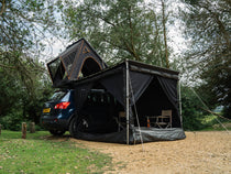 Side Awning Room - setup in campsite with vehicle