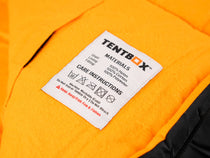 TentBox Sleeping Bag - care instructions label