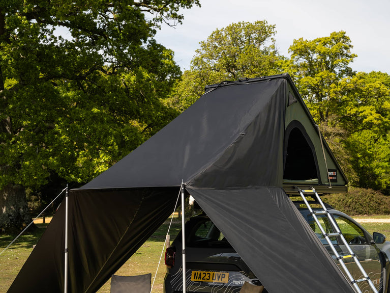 TentBox Cargo 2.0 - Auvent Tunnel Pour Tente De Toit - Accessoire Neuf Noir - Fabriqué Au Royaume-Uni