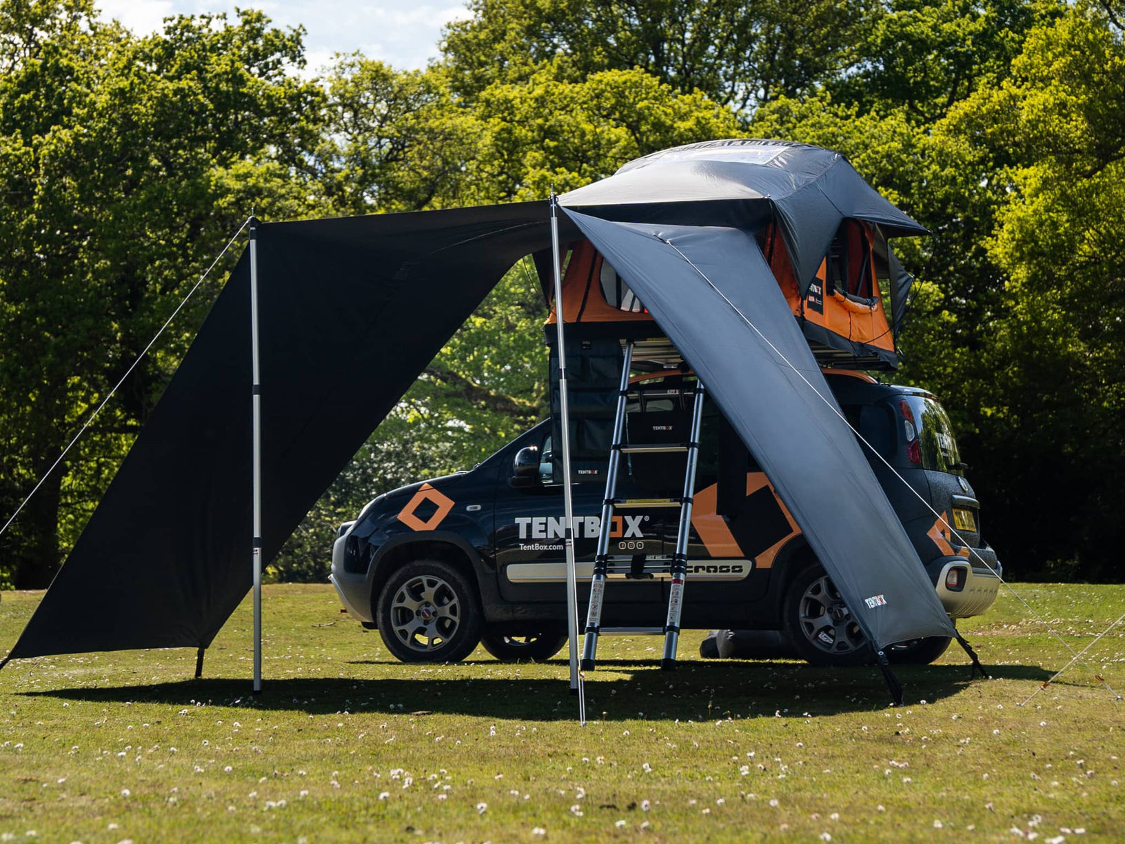 Side view of the TentBox Lite XL Tunnel Awning