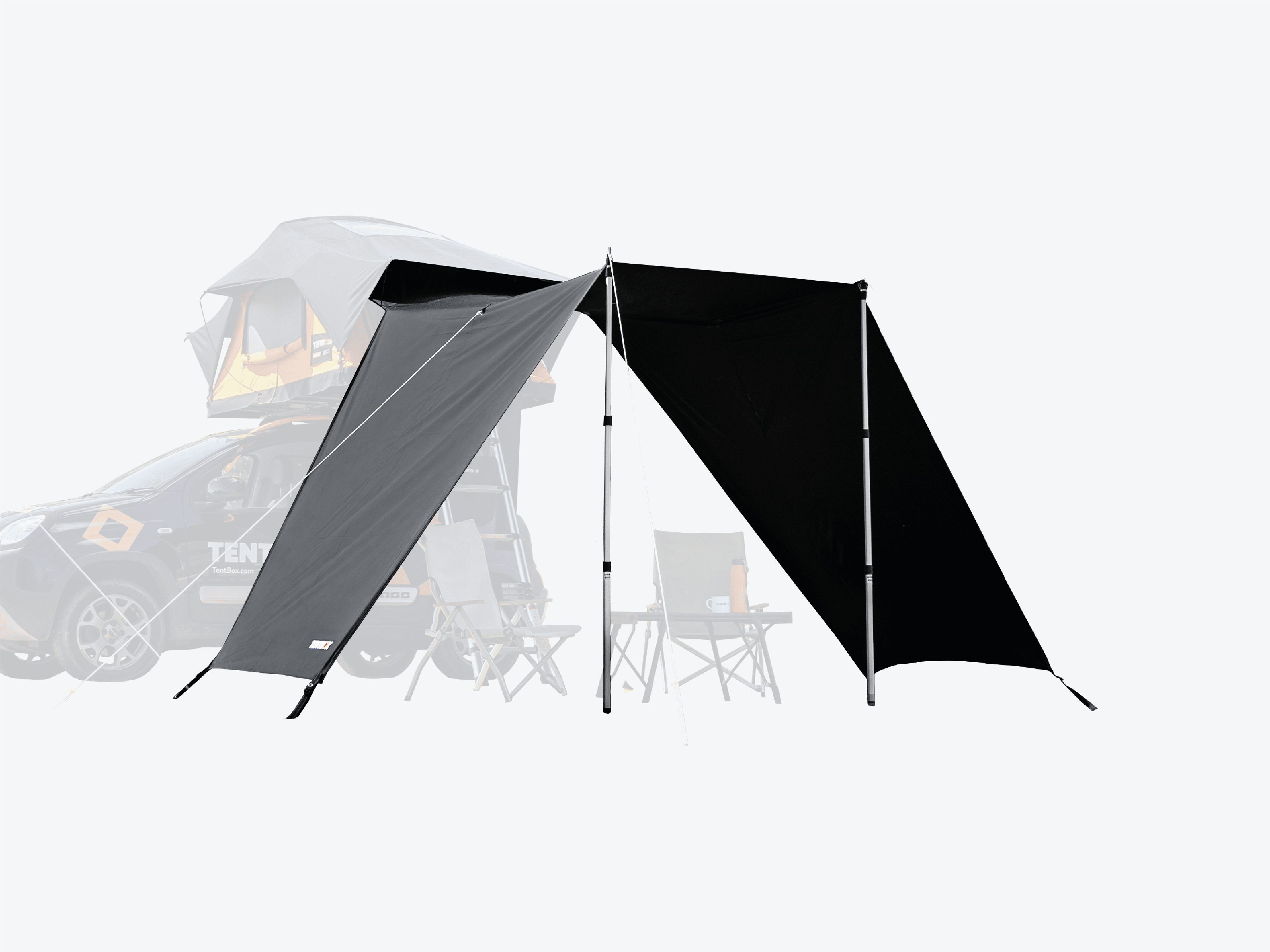 Auvent TentBox Lite XL espace de vie famille camping tente de toit