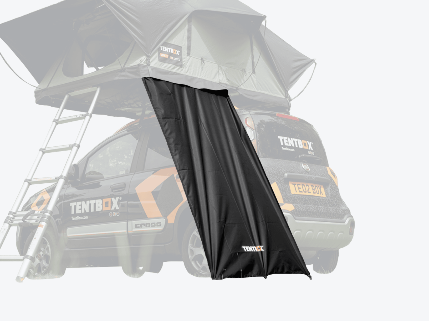 TentBox Lite Windbreak - A sheltering wall for your roof tent TentBox Lite Windbreak - A sheltering wall for your roof tent