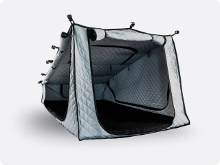A cosy, insulated sleeping pod