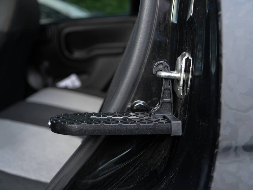 SUM-STEP - Summit Roof Access Step installed into car door