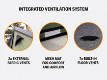 TentBox Cargo 2.0 - Integrated ventilation system