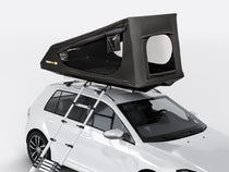 The TentBox GO on the roof of a white vehicle