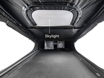 An internal shot of the TentBox GO roof tent showing the skylight