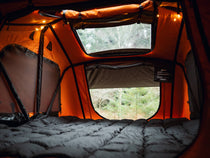 Internal view of TentBox Lite 2.0, showing generous sleeping area for 2 people