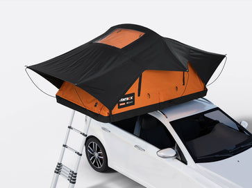 TentBox Lite 2.0 on a car - Sunset Orange