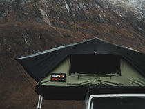 TentBox Lite XL set against the snow-capped mountains of Glencoe, Scotland.