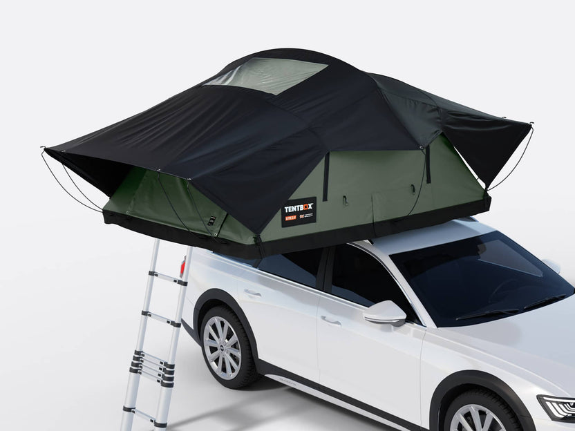 TentBox Lite XL on a car - Forest Green