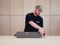[autoplay] a video showing the TentBox Camping Table being taken out of its convenient, compact storage bag and assembled. 