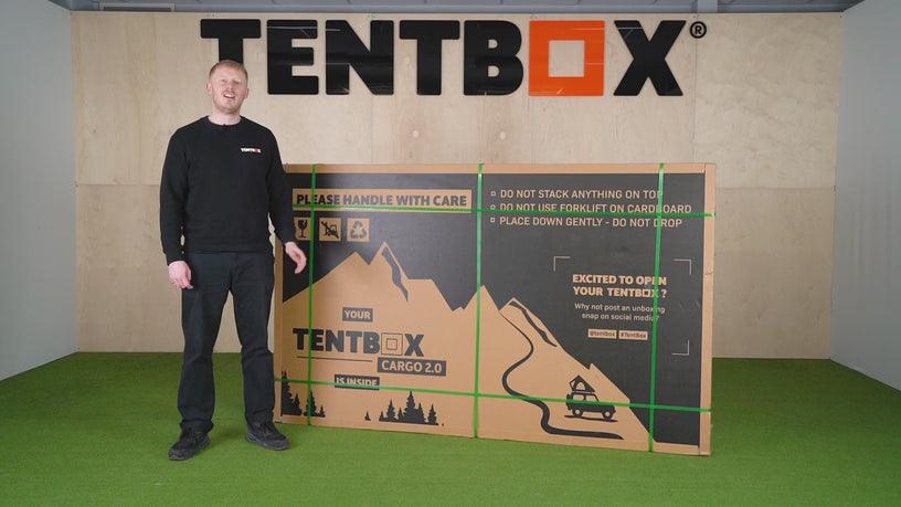 A long form video showing the installation of the TentBox Cargo 2.0 roof tent on the roof of a vehicle. [longform]