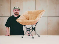 [autoplay][variant:mustard] a video showing the TentBox Camping Chair cushion being quickly and easily installed